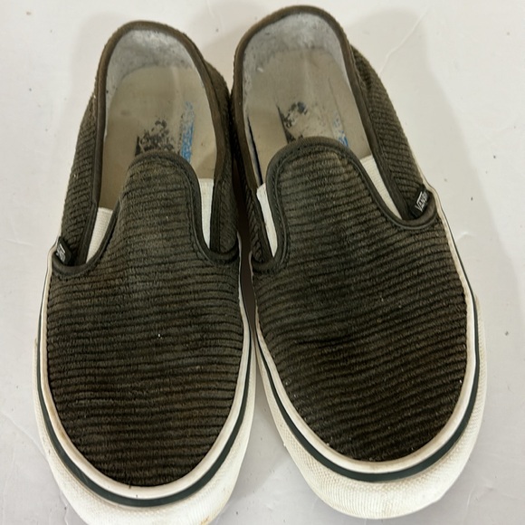 Vans Olive Corduroy Slip on Shoes M6.5 W8 - Picture 12 of 14